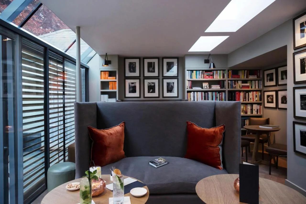 Cosy living room seating at Old Parsonage Hotel, Oxford