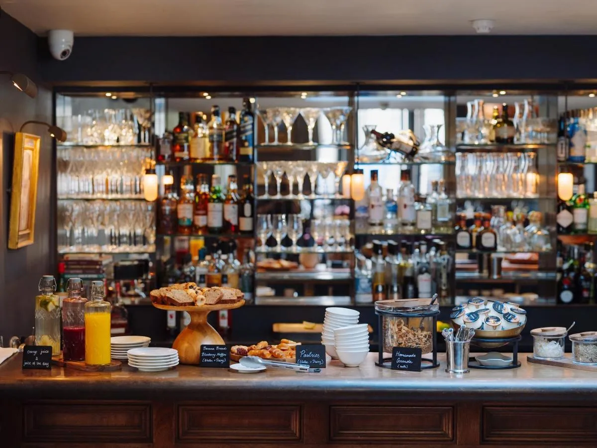 The bar counter at Parsonage Bar & Grill, Oxford